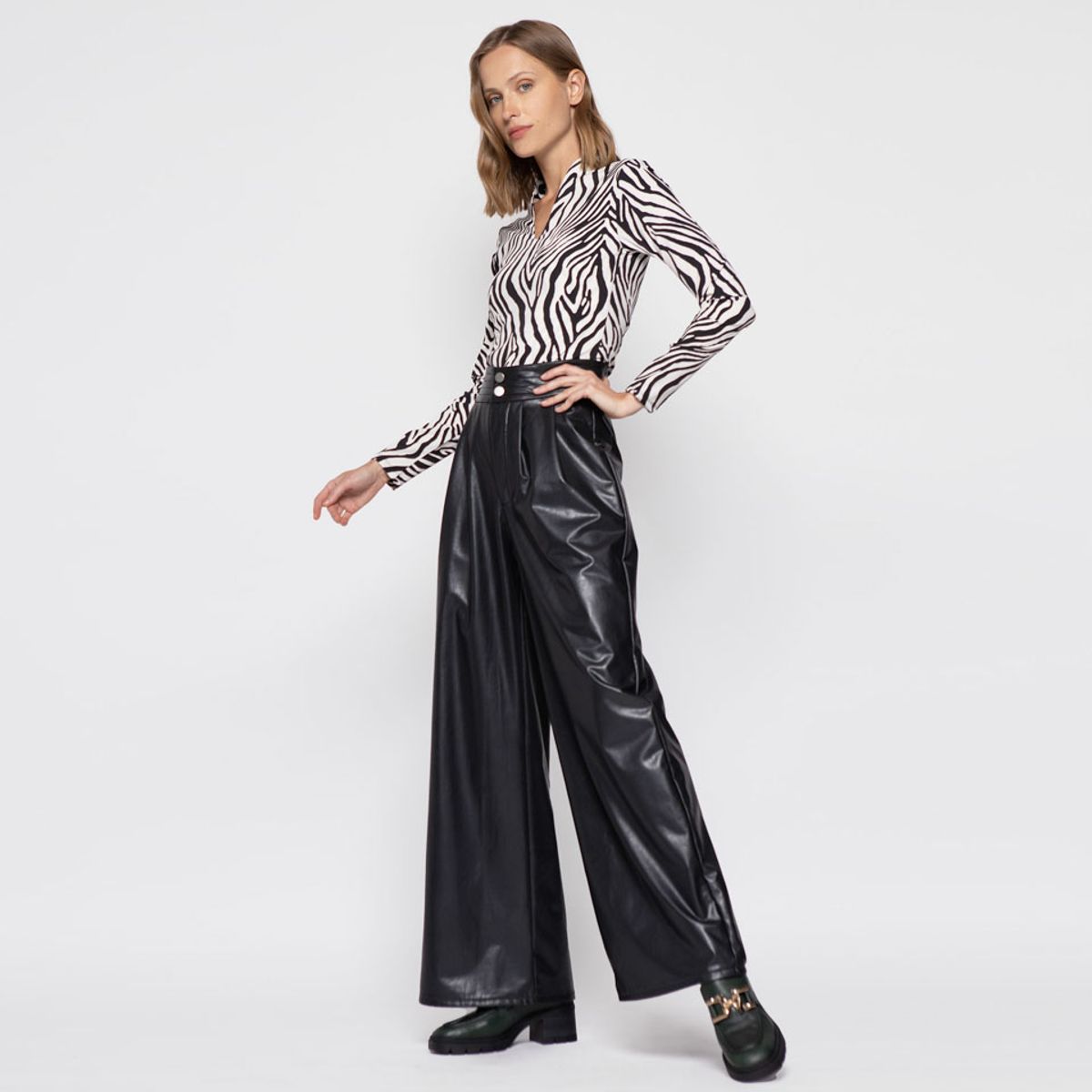 LUDOVICA - Pantalon Mujer Jazmin Negro Ludovica