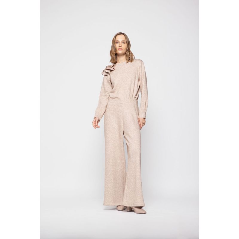 LUDOVICA - Pantalon Mujer Dalia Beige Ludovica
