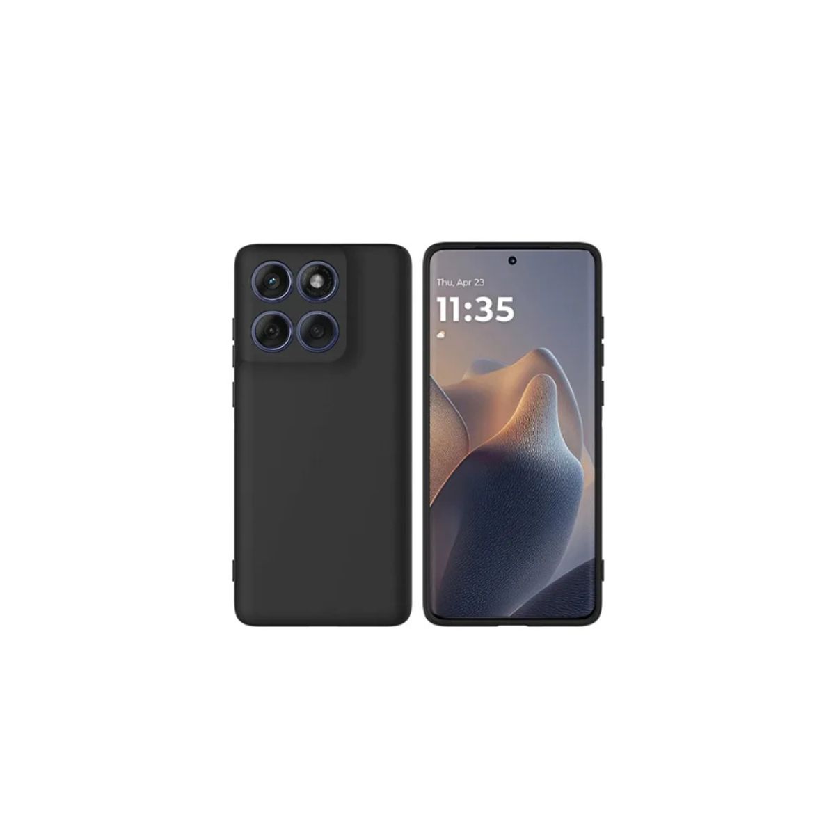 GENERICO - Carcasa Silicona Color Para Motorola EDGE 60 Fusión 5G - Negro