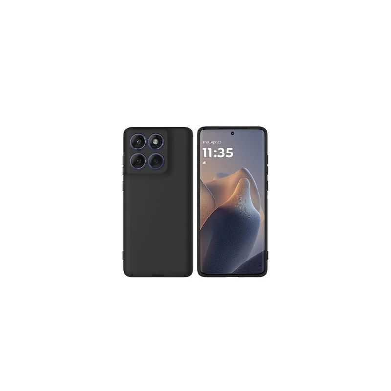GENERICO - Carcasa Silicona Color Para Motorola EDGE 60 Fusión 5G - Negro