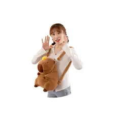 GENERICO - Mochila Capibara Kawaii Bolso Felpa Carpincho Animal