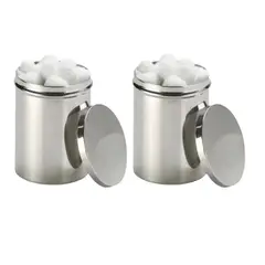 GENERICO - Algodonero - Torulero 12cm X 11cm Recipiente Acero Pack X 2