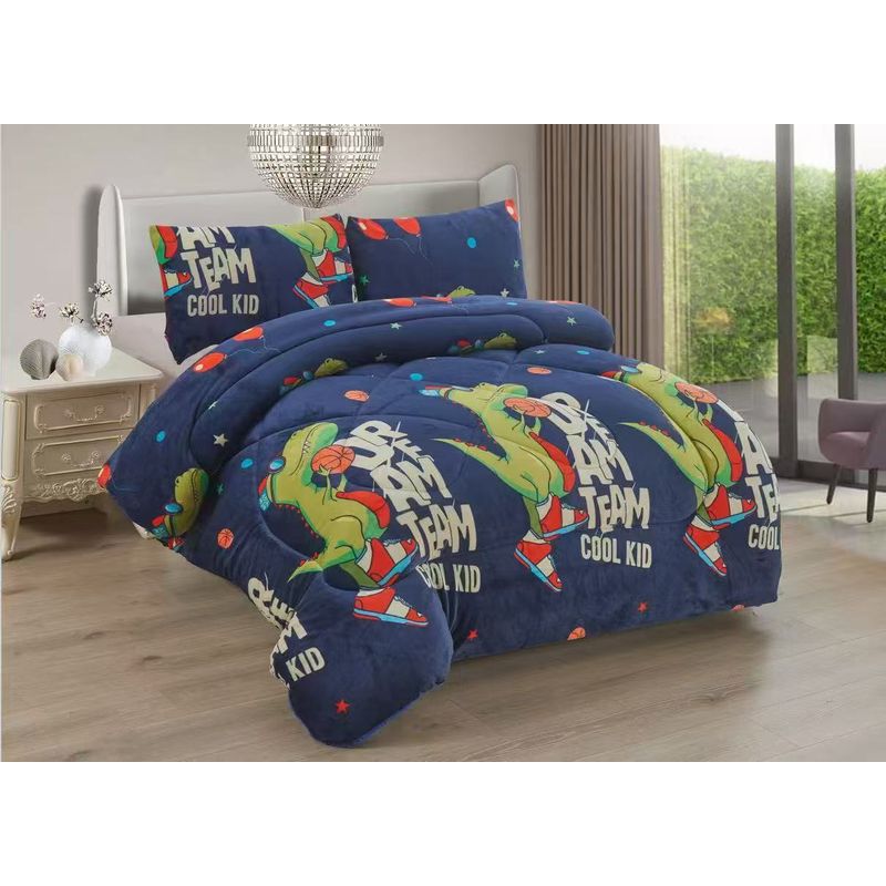 GENERICO - Cobertor Plush con Chiporro de Invierno 1,5 plazas - Dinosaurio