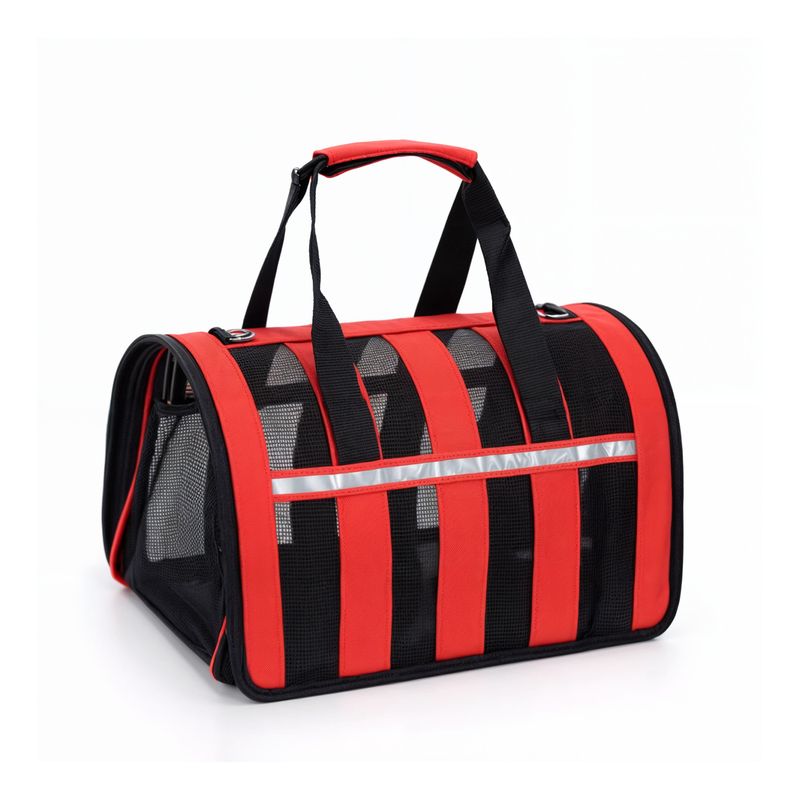 GENERICO - MOCHILA BOLSO TRANSPORTADOR PARA MASCOTAS AVION - Rojo