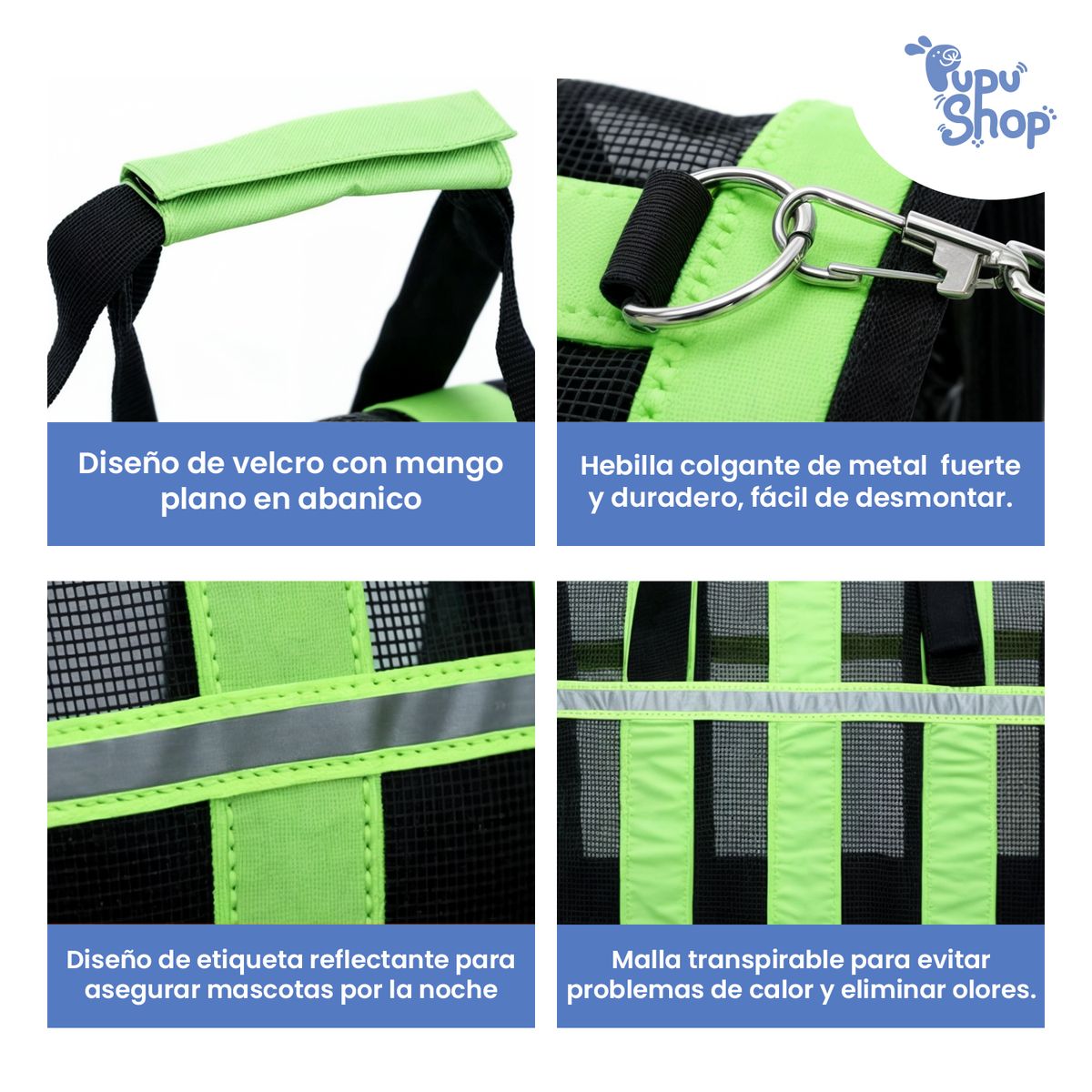 GENERICO - MOCHILA BOLSO TRANSPORTADOR PARA MASCOTAS AVION - Verde