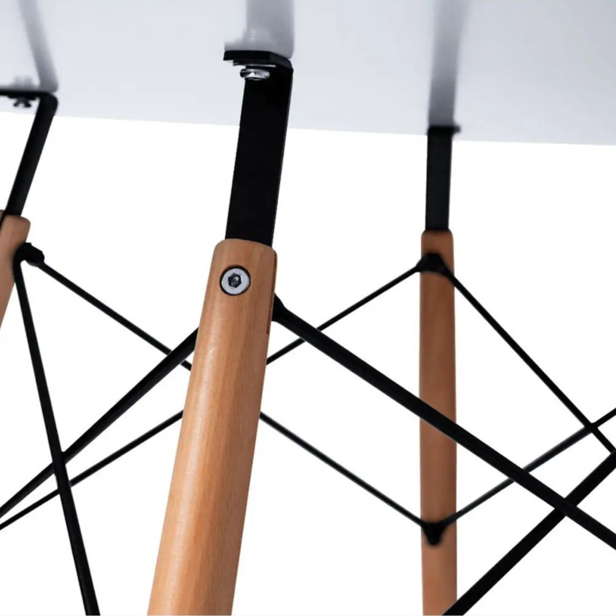 Juego de Comedor Vidrio 100 cms + 4 Sillas Eames Transparentes…, marca CORI CORI - Foto 2