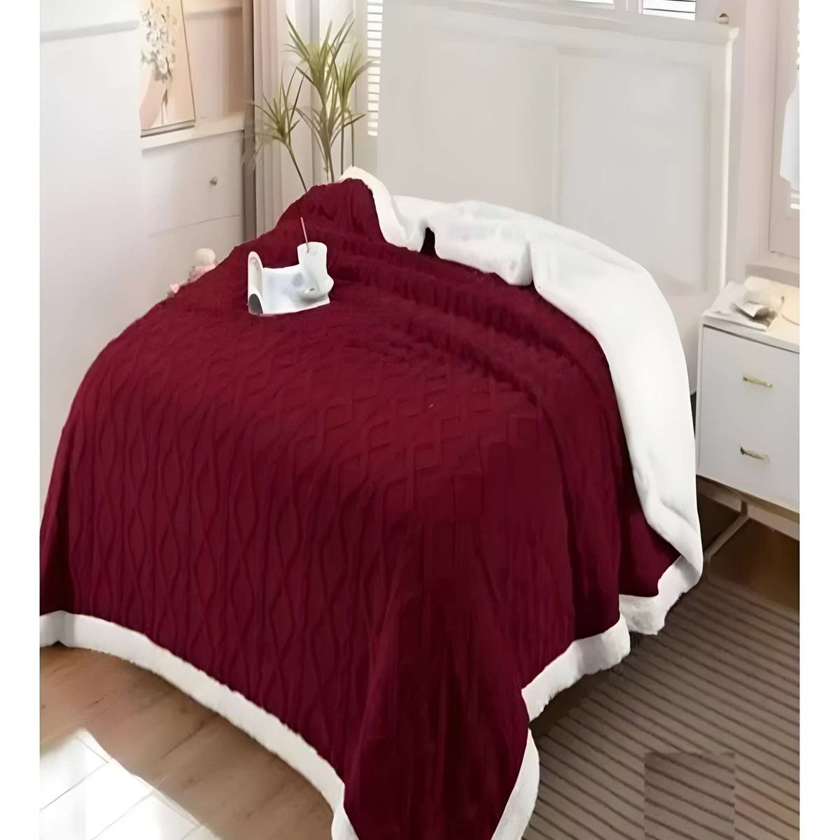 GENERICO - FRAZADAS TEXTURIZADAS 2P TURQUESA