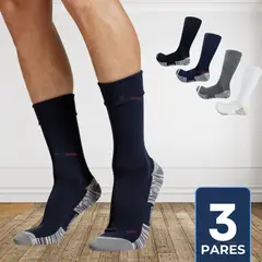 OMAS - Pack 3 Pares Calcetines Bambù con Cobre Efecto Antibacterial Surtido