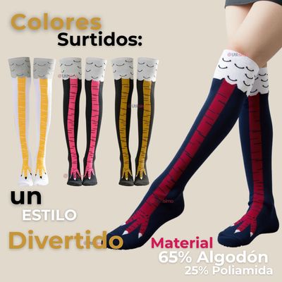 Imagen 2 del producto Pack 3 Calcetines Pata de Gallina Mujer Largos Colores Surtidos