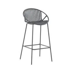 PLOS - Silla Piso Bar Taburete Terraza Cocina X1 Unidad Palermo Gris Oscuro