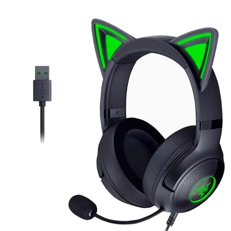 RAZER - Auriculares de juego para la cabeza de Razer V2 - versión USB-Negro