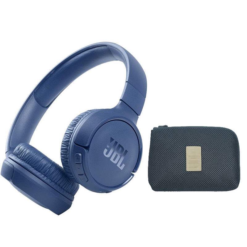 JBL - JBL Audífono Inalámbrico Tune 510BT-AZul Y Toumi Audífono Estuche-B