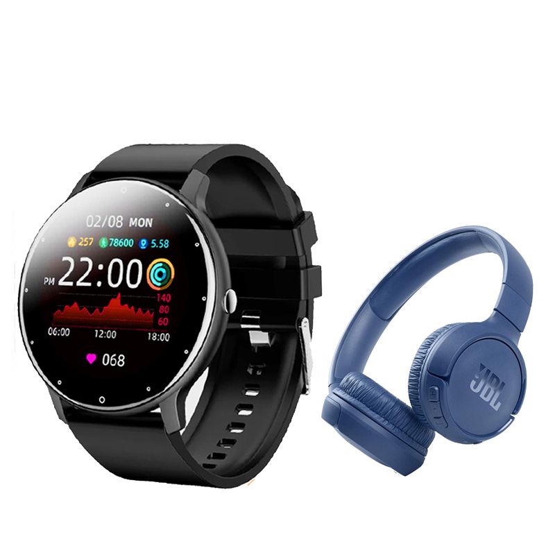 JBL - Audífonos JBL 510BT-Azul y Toumi Fit Pro-B watch Reloj inteligente