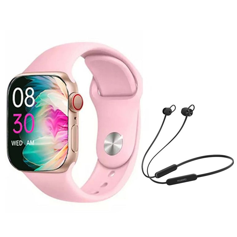Audífonos Bluetooth Freelace Lite Negro Y Toumi Watch S10 pro-P