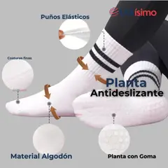 OMAS - Pack 3 Pares Calcetines Antideslizantes Largos Hombre