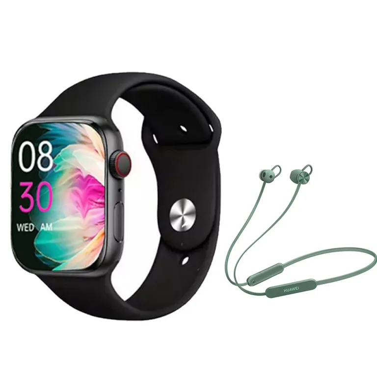 Audífonos Bluetooth Freelace Lite Verde Y Toumi Watch S10 pro-B