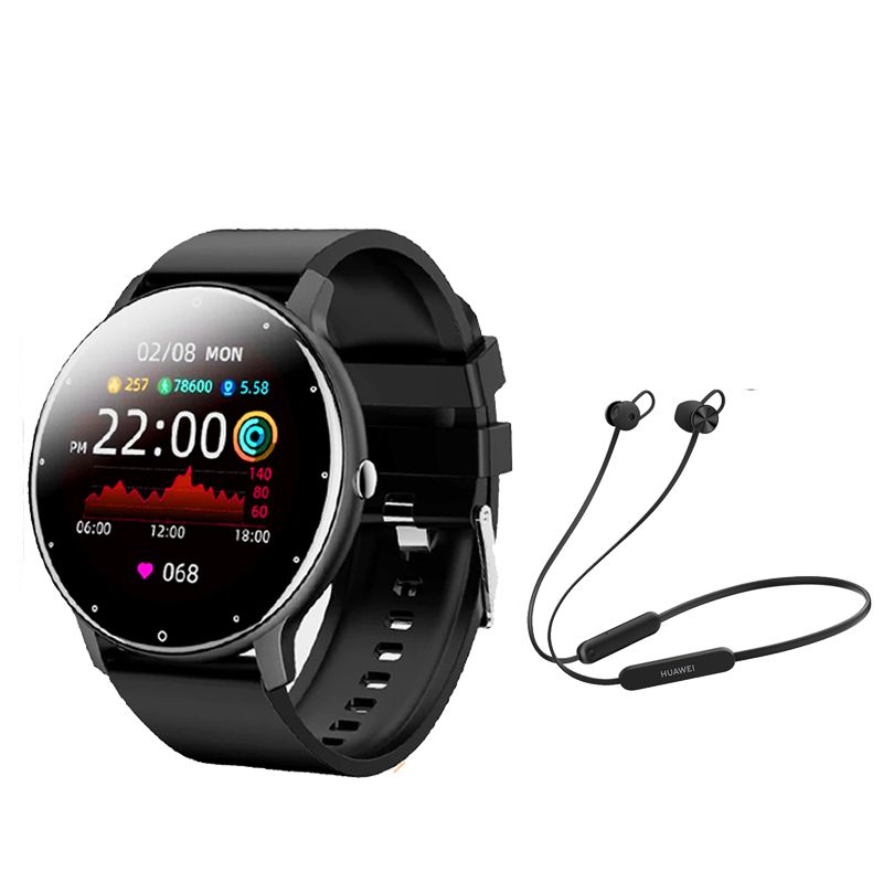 HUAWEI - Audífonos Bluetooth Huawei Freelace Lite Negro Y  Toumi Fit Pro-B watch