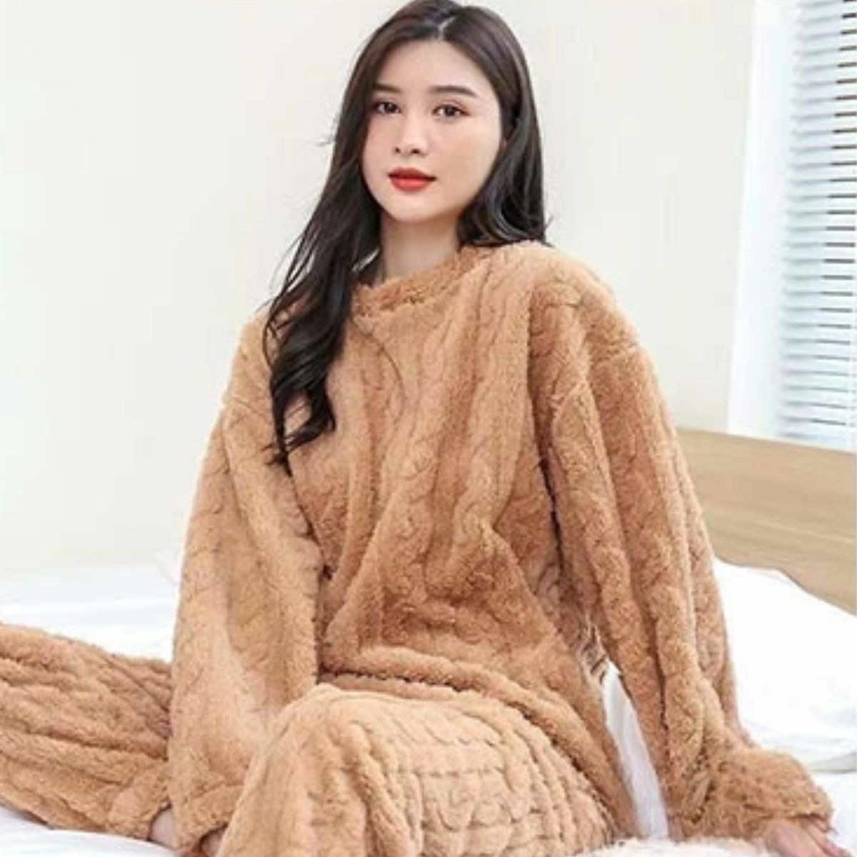 TIOZONEY - Pijama Polar Unisex Conjunto