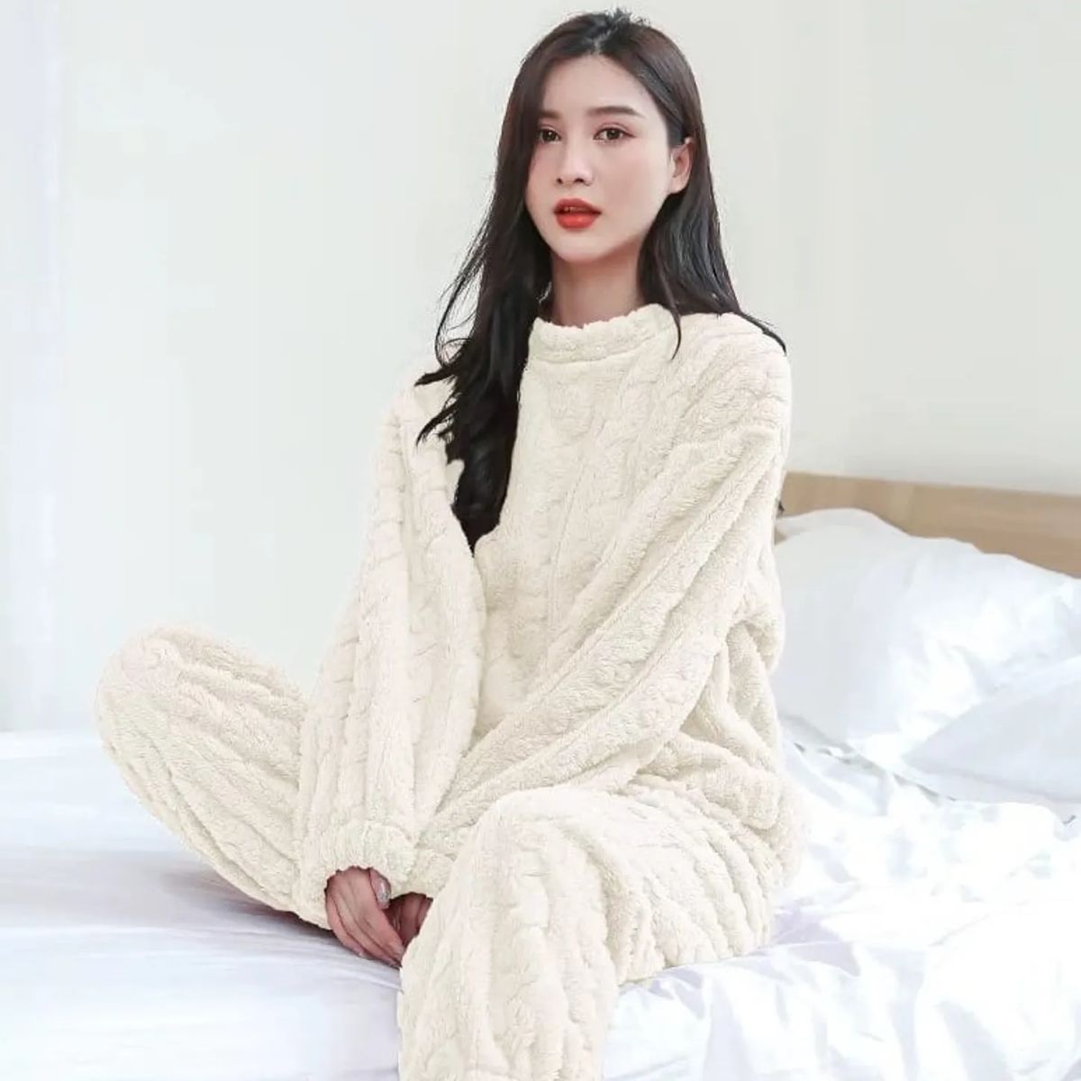 TIOZONEY - Pijama Polar Unisex Conjunto