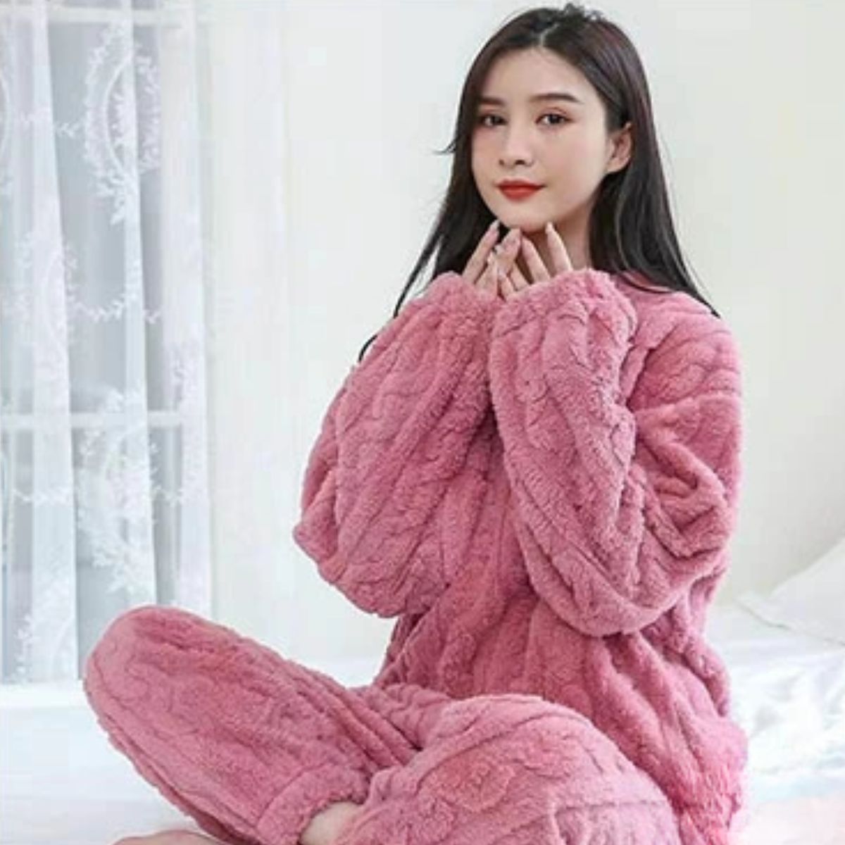 TIOZONEY - Pijama Polar Unisex Conjunto