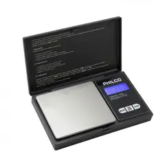 PHILCO - Pesa Gramera Digital Portatil 0.01 A 100 Gramos Negro