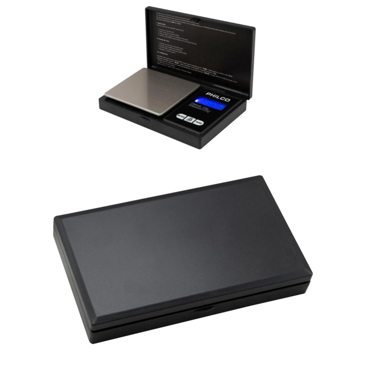 PHILCO - Pesa Gramera Digital Portatil 0.01 A 100 Gramos Negro Philco