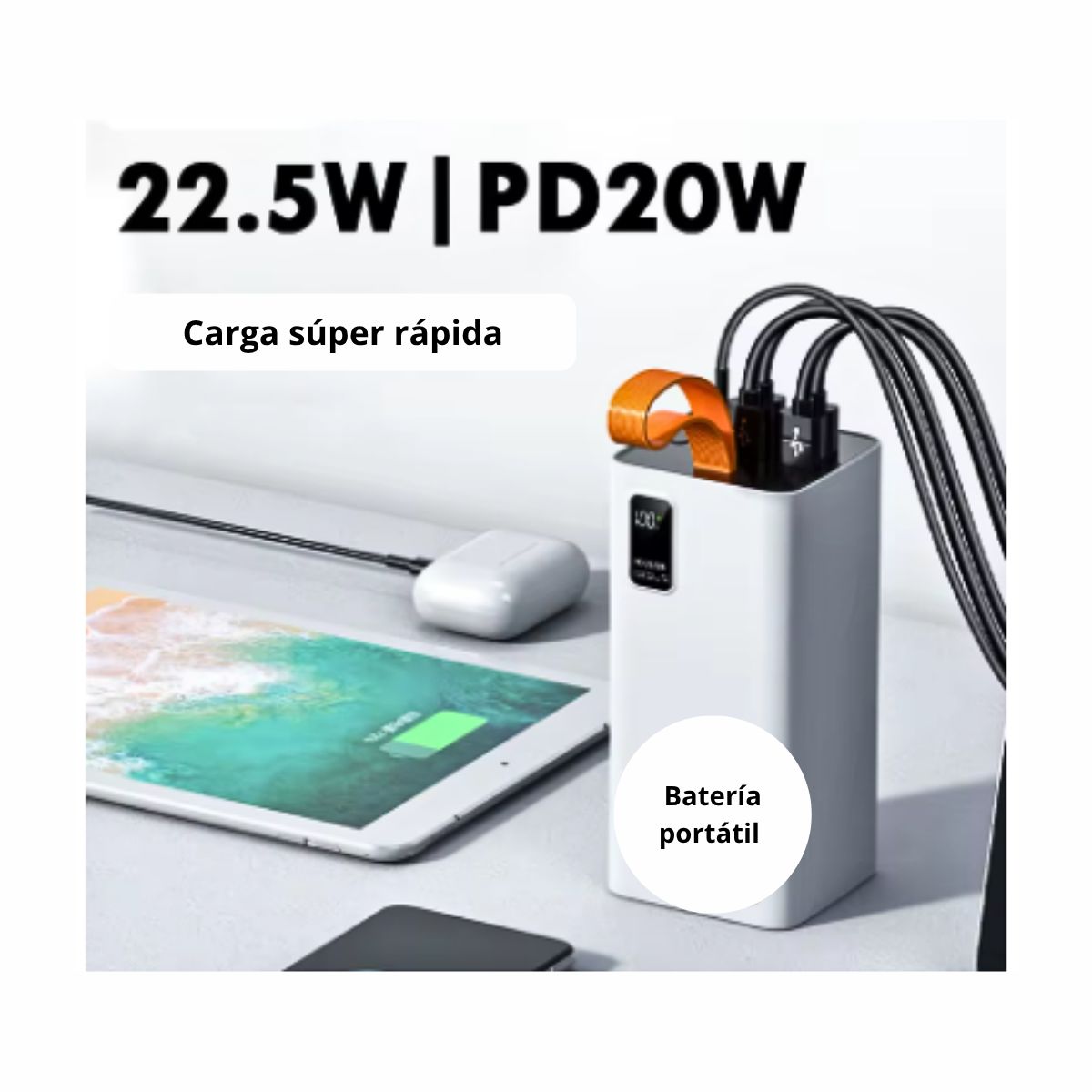 GENERICO - Cargador Carga Rápida Portátil Powerbank 22w 40000mah
