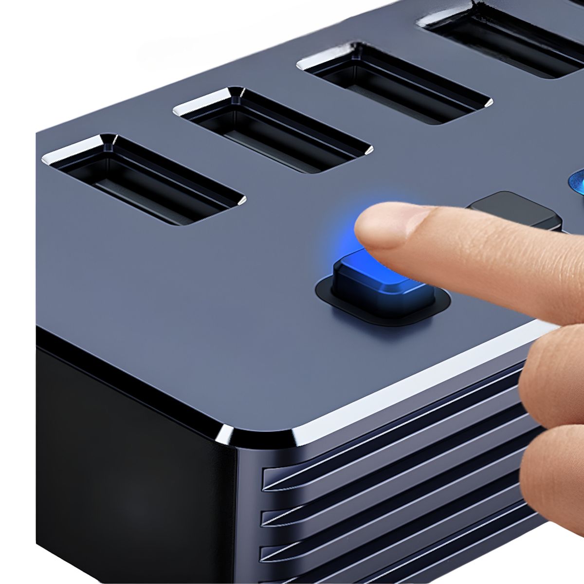 ULINK - Hub USB de 7 Puertos 30 High Speed + Adaptador USB-C 5 Gbps