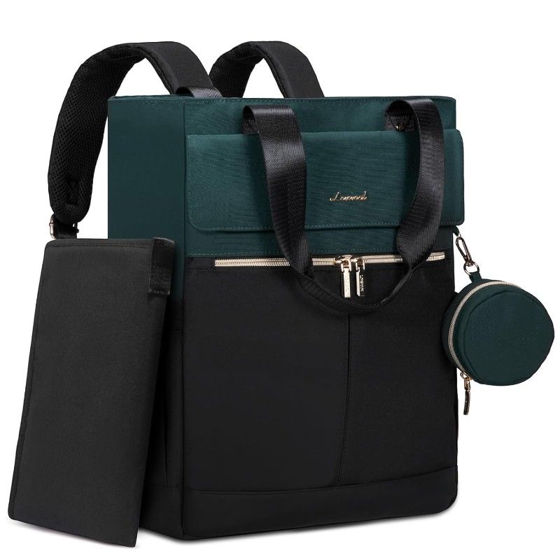 GENERICO - Bolso Maternal 2 en 1 Mochila y Bandolera con Cambiador - Negro