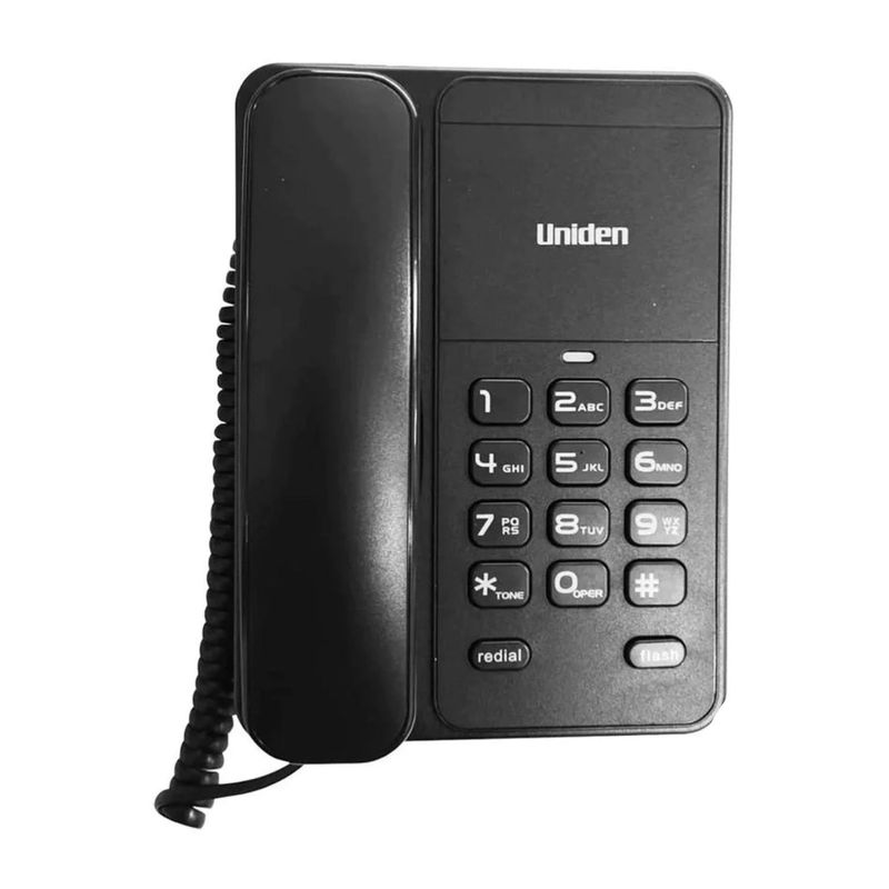 UNIDEN - Telefono Sobremesa Botones Grandes Negro 7202 Uniden