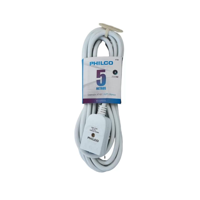 PHILCO - Extension Alargador 5 MTS 250V 10A Blanco Philco