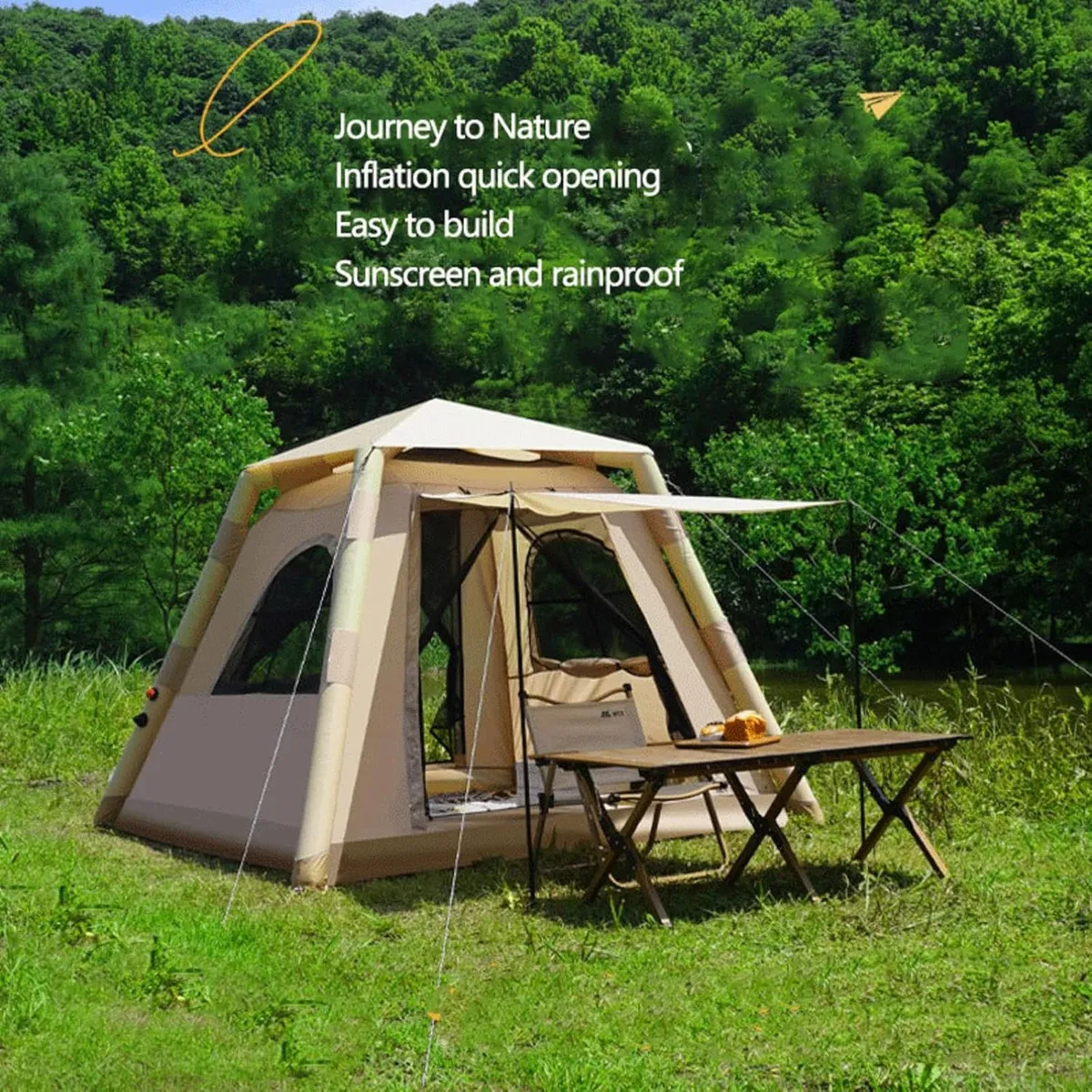 AFVENTURA - Tienda De Campaña Para 2-4 Personas Tienda Campaña Inflable