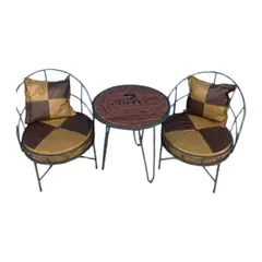 GENERICO - Set de Terraza 3 Piezas (1 Mesa + 2 Sillas) Gms