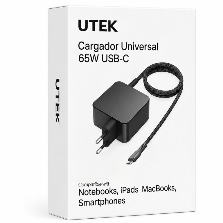 Cargador Universal USB-C para Smartphone y Notebook 65W SEC