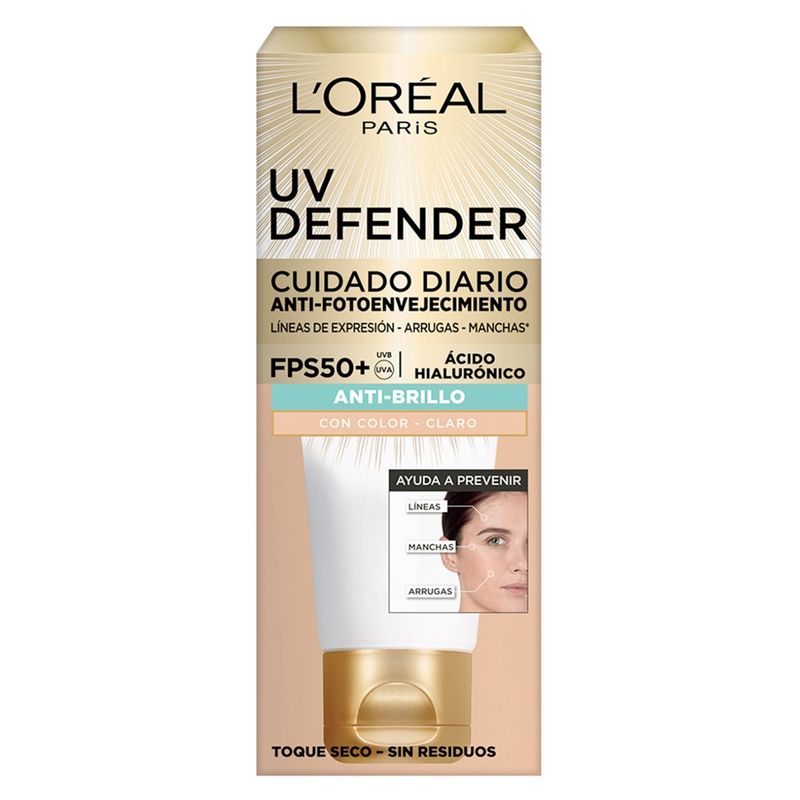 DERMO EXPERTISE - Uv Defender Anti Brillo Tono Claro Dermo Expertise