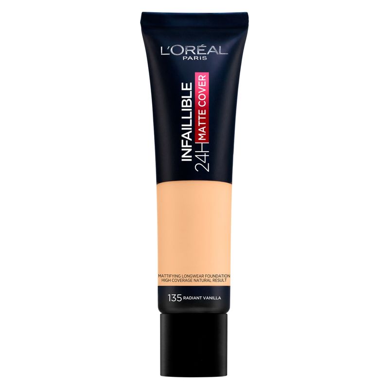 LOREAL PARIS - Base Maquillaje Infallible Matte Cover 135 Vanille Eclat  Loreal Paris