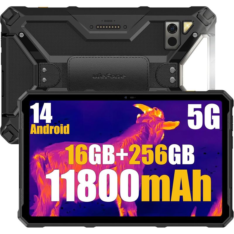 ULEFONE - Tableta Ulefone 5G Armor Pad4 Ultra 16GB+256GB con imagen térmica