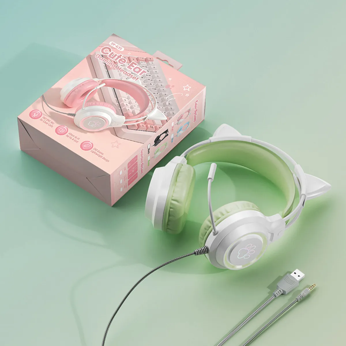 TIOZONEY - Audifonos de juego para la cabeza