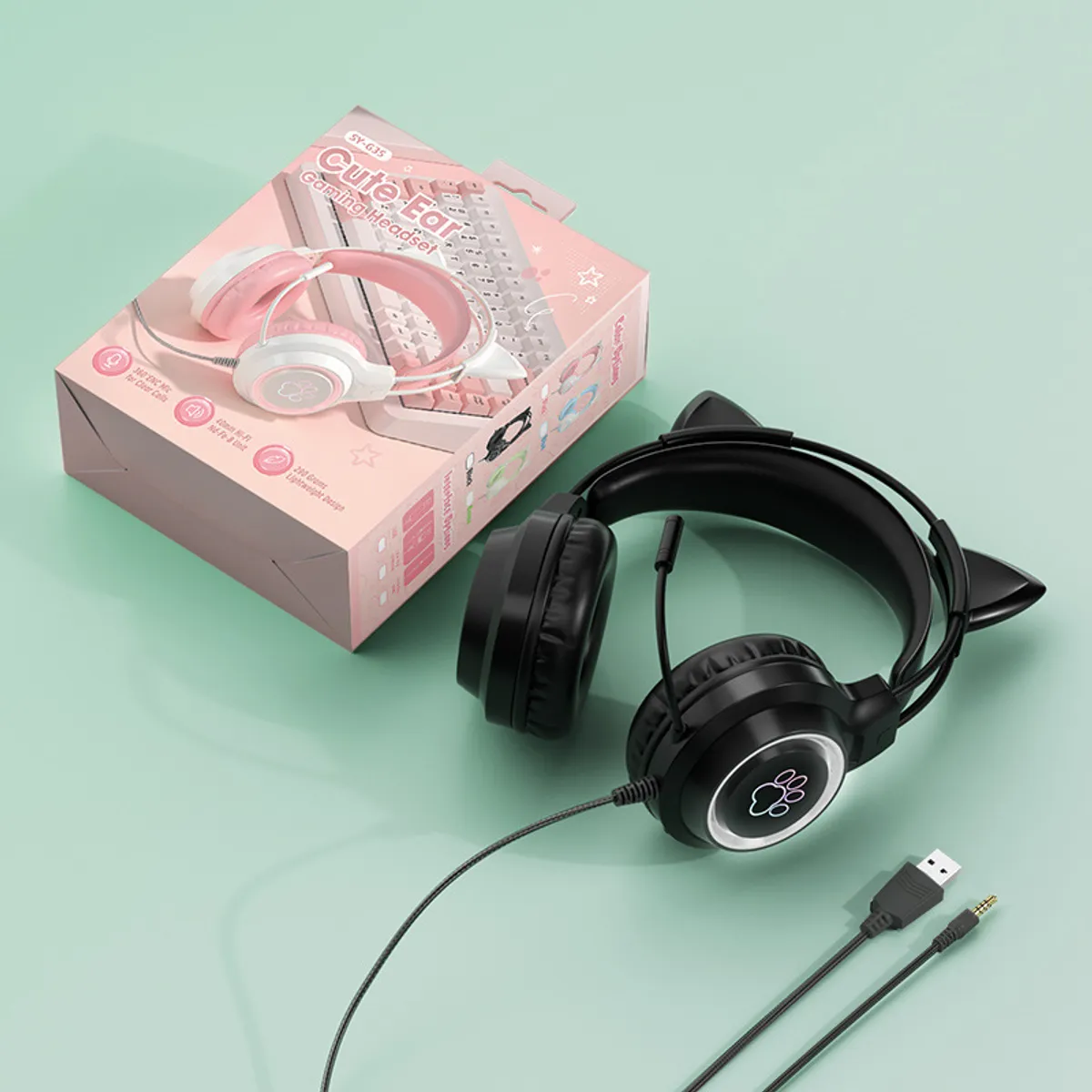 TIOZONEY - Audifonos de juego para la cabeza