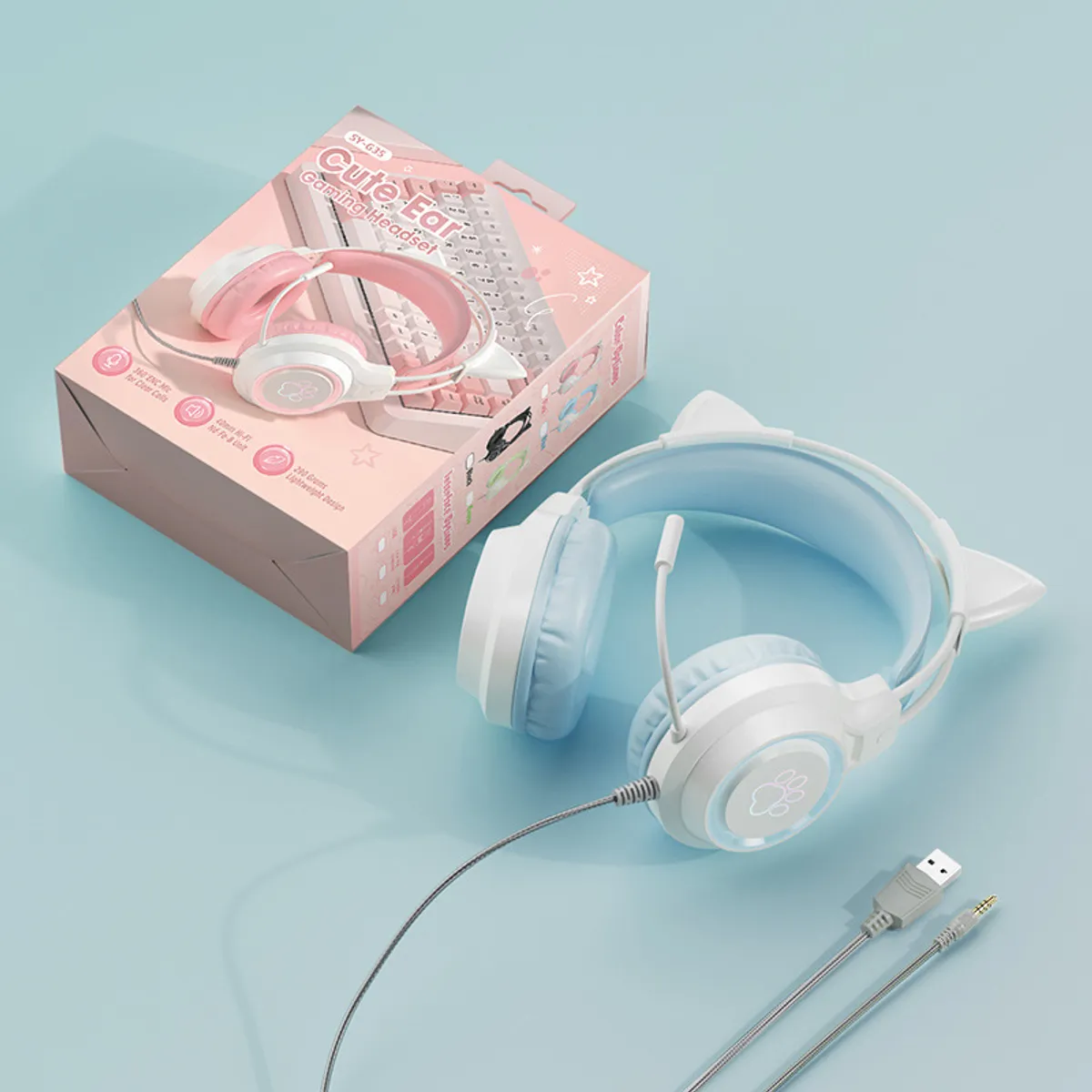 TIOZONEY - Audifonos de juego para la cabeza