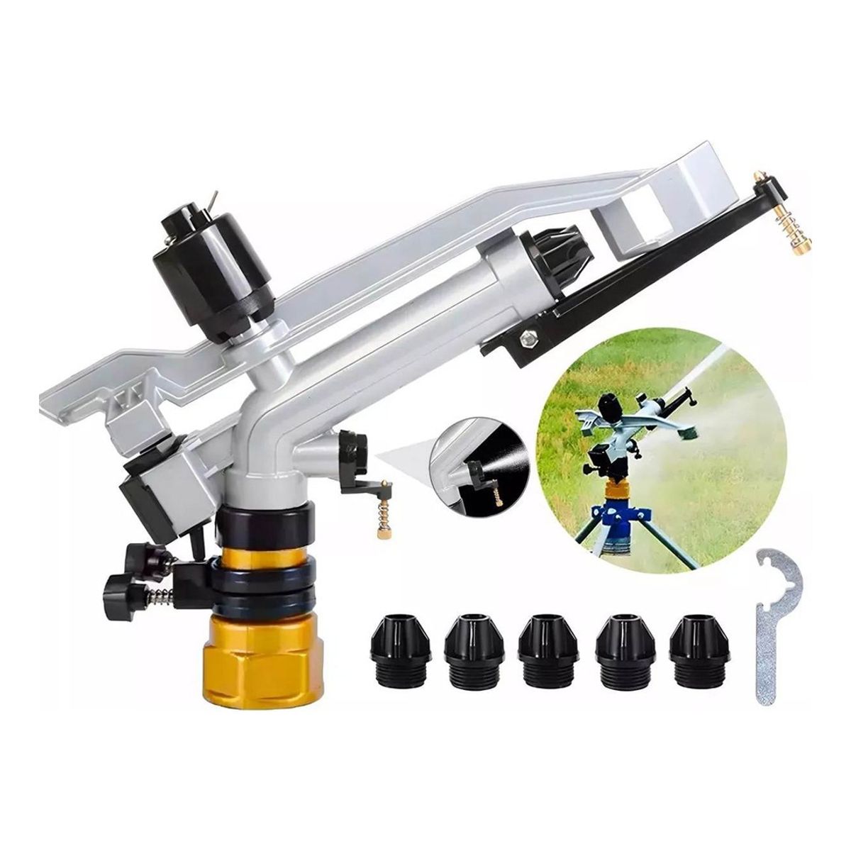 QUICK - Cañón Aspersor De Riego Agrícola 1-12 R-18-36m