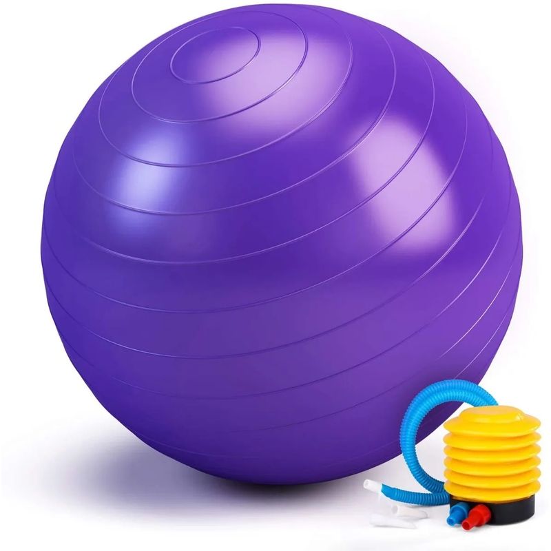 GENERICO - Pelota Balón Yoga Pilates 75 Cm Fitnes Terapia Con Inflador