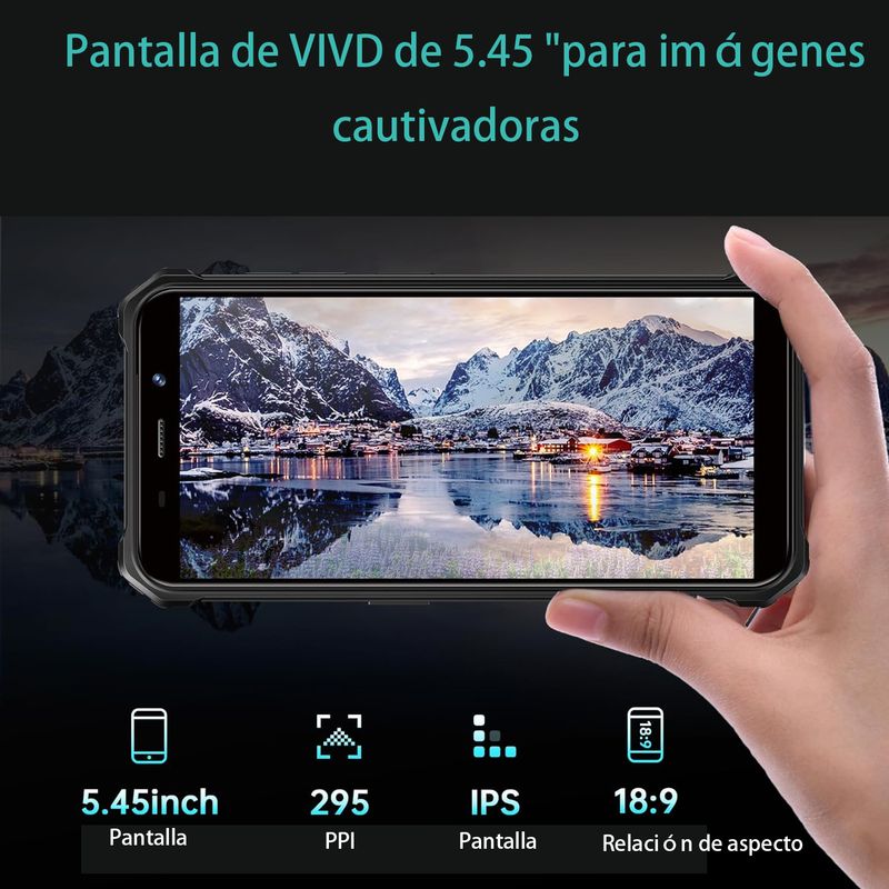 OUKITEL - Fossibot F101 Pro Celular 15GB+128GB 10600mAh Smartphone NFC