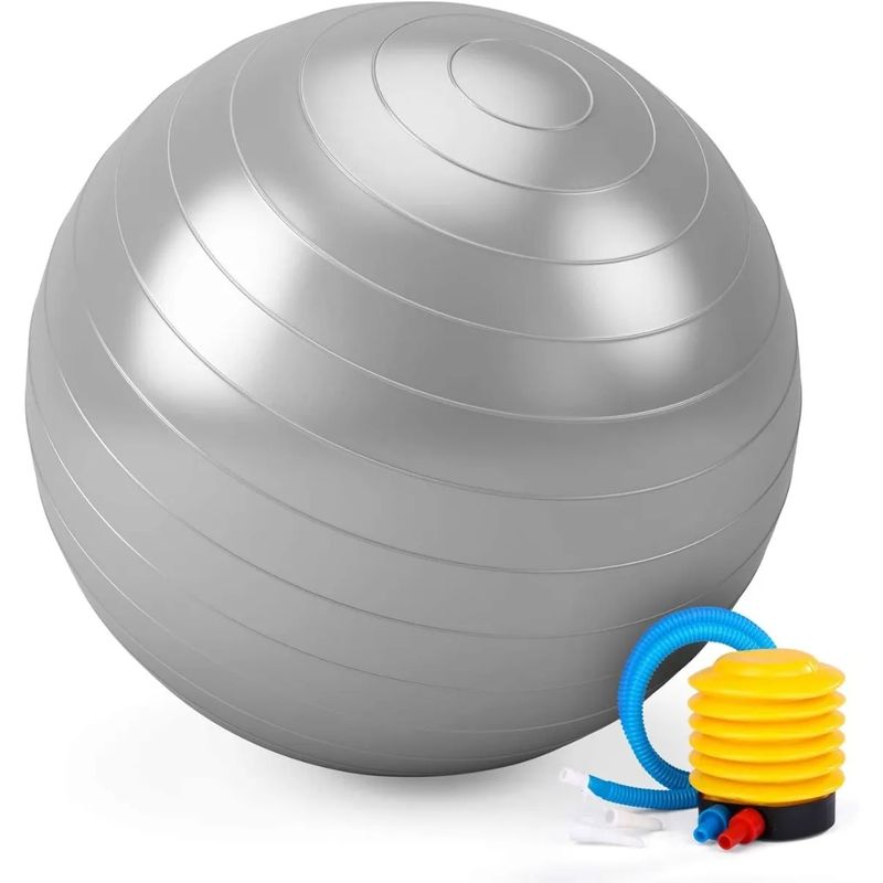 GENERICO - Pelota Balón Yoga Pilates 75 Cm Fitnes Terapia Con Inflador