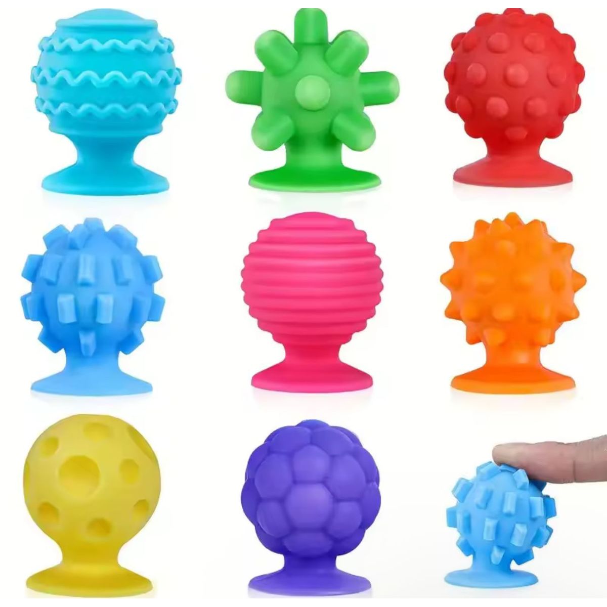 GENERICO - Juguete Sensorial con Ventosa Texturizado antiestrés