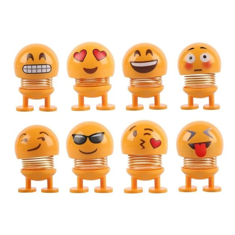GENERICO - Pack 10 Juguete Cabezon Sorpresa Emoji Resorte Smile