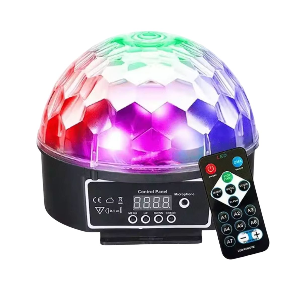 IRM - Mini Bola De Cristal Mágica Espejada Luz Led Discoteca