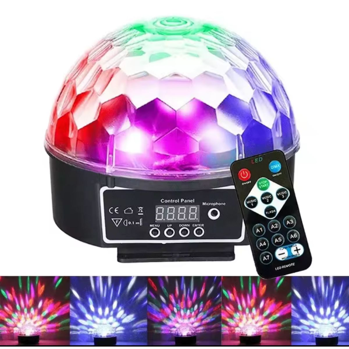IRM - Mini Bola De Cristal Mágica Espejada Luz Led Discoteca