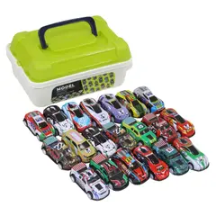 GENERICO - Set 20 Autitos a Fricción en Caja Transportadora