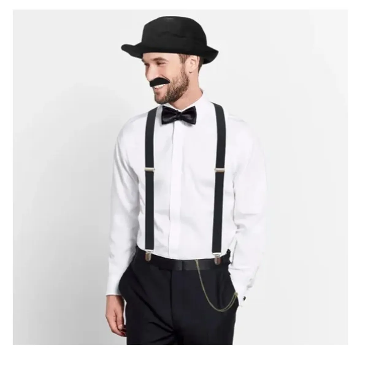 ESHOPANGIE - Set De Disfraz Fiesta De Gatsby 12 Piezas Para Hombre De Los Años 20